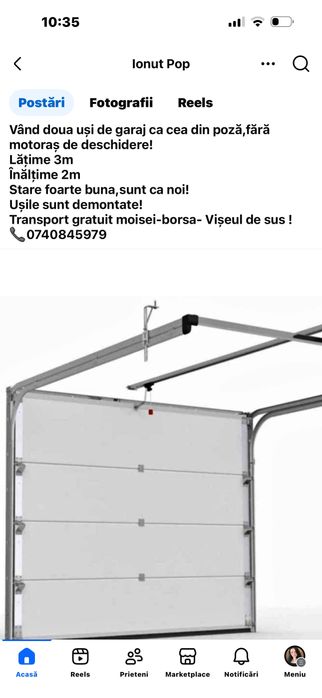 Uși de garaj folosite puțin