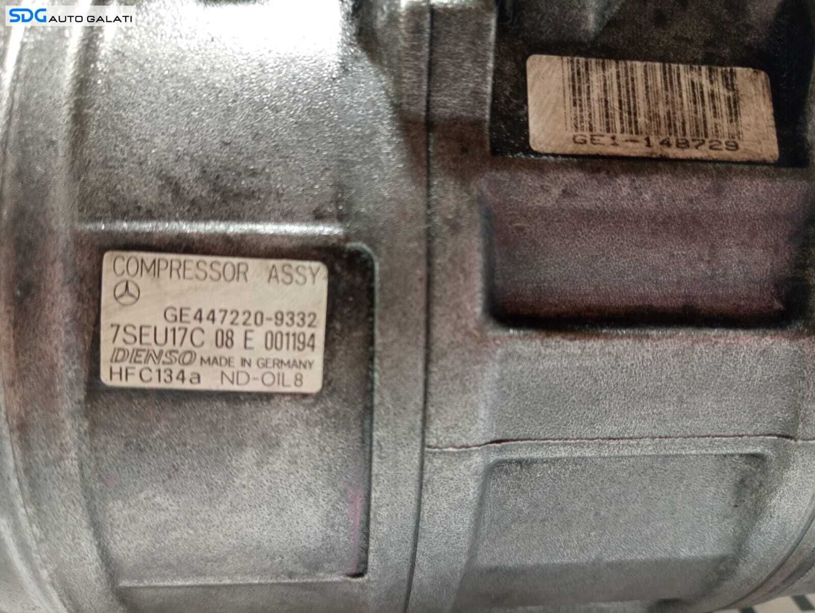 Compresor AC Aer Conditionat Clima Mercedes Clasa S Class W220 S320 3.2 CDI 1998 - 2005 Cod A0012301411 GE447220-9332 [2827]