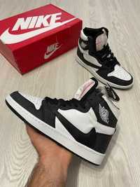 Adidais Jordan 1 High Reverse Black & white | Adidasi NOI cu cutie
