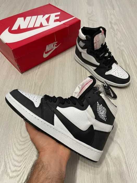 Adidais Jordan 1 High Reverse Black & white | Adidasi NOI cu cutie