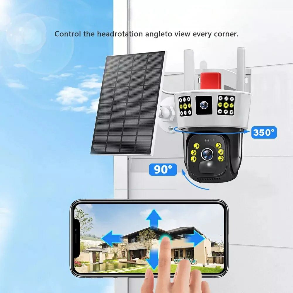 БЕПУЛ Доставка, Қуёш панелли 4G Сим картали Камера ,Solar camera V380
