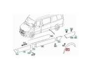 Set bandouri aripa Mercedes Sprinter 209-524, 07.2006-10.2013, Vw Crafter (2e), 12.2005-04.2017, Spate, stanga+dreapta,