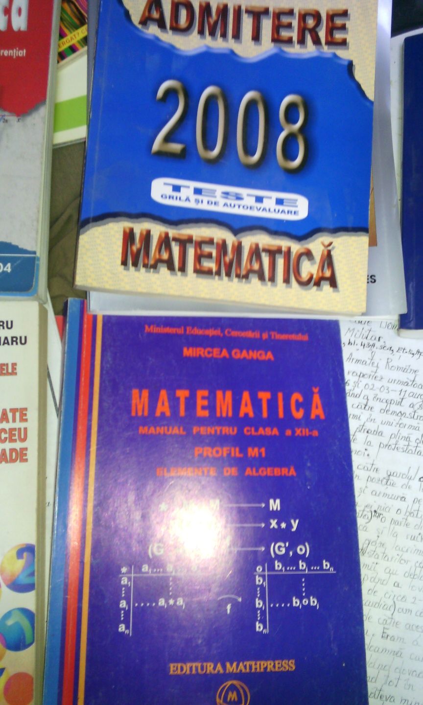 Matematica,Filozofie,Evidenta documentelir geologice,Admitere matemati