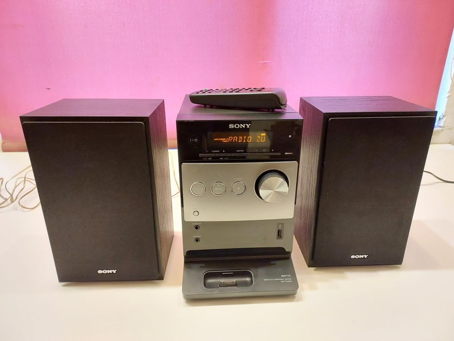 Sistem Sony CMT-FX300i. CD, MP3, RDS, telecomandă. Perfect funcțional.