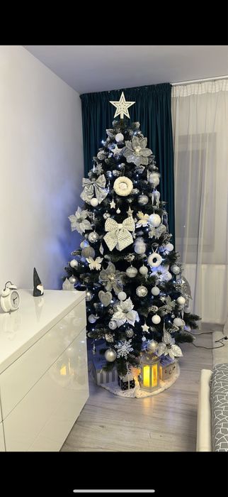 Brad cu verde cu alb de 1,80 m