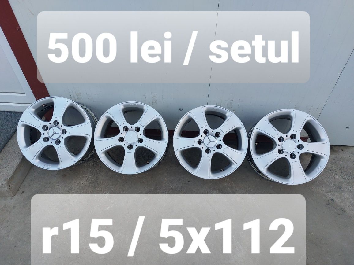 Jante aluminiu r15 / Mercedes Vw Audi Skoda Seat / 5x112