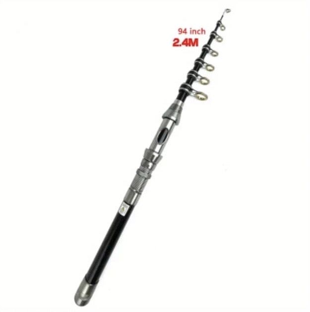 Телоскопический спиннинг 2.4м ; строй: средне-быстрый