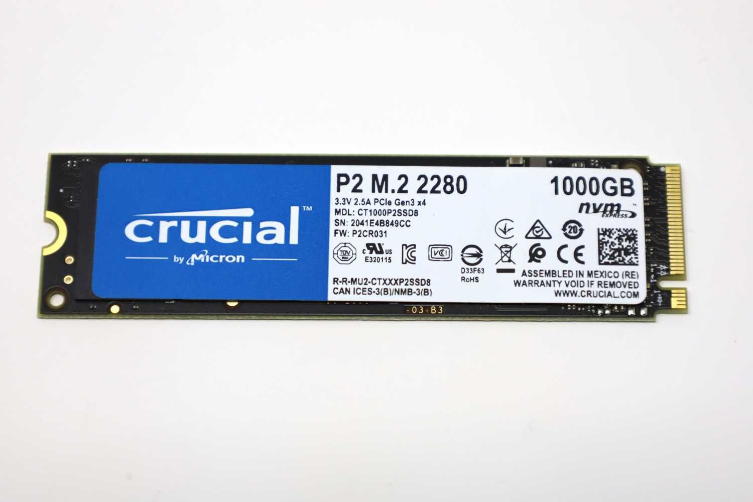 SSD 1TB m.2 NVMe PCI Express 3.0 X4 80mm Pcie 2400 MB/s nou sigilat