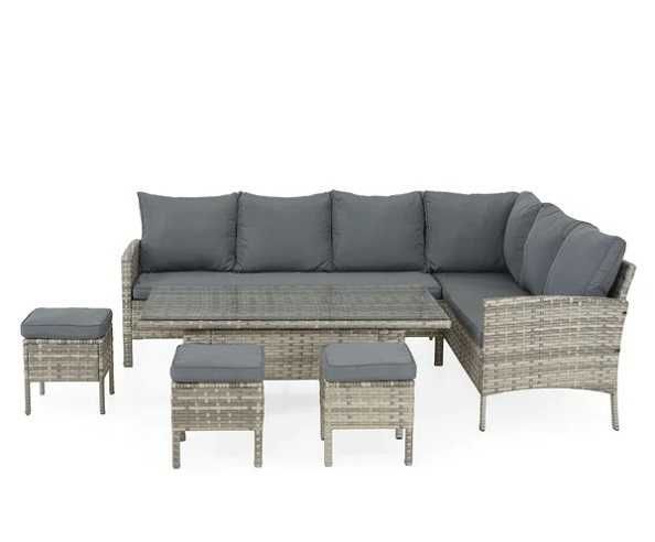 Set canapea/colțar 3 taburete + masa pt exterior gradina/terasa OFERTA