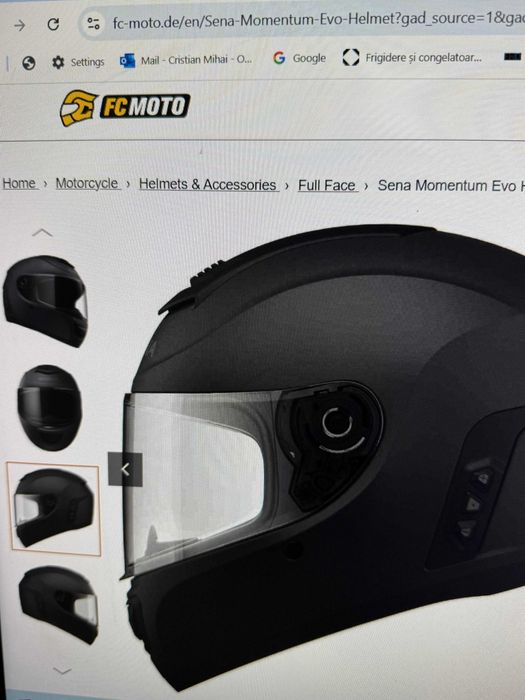 Casca moto noua SENA MEMENTUM EVO cu comunicatie