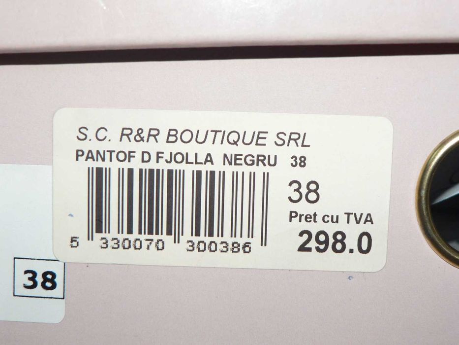 Pantofi din piele neagra pentru dama