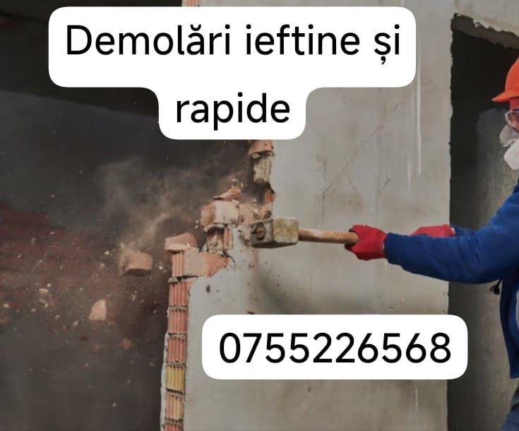 Transport moloz și executam demolări