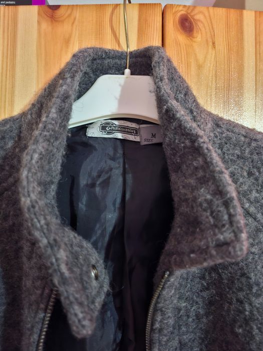 Palton gri Stradivarius