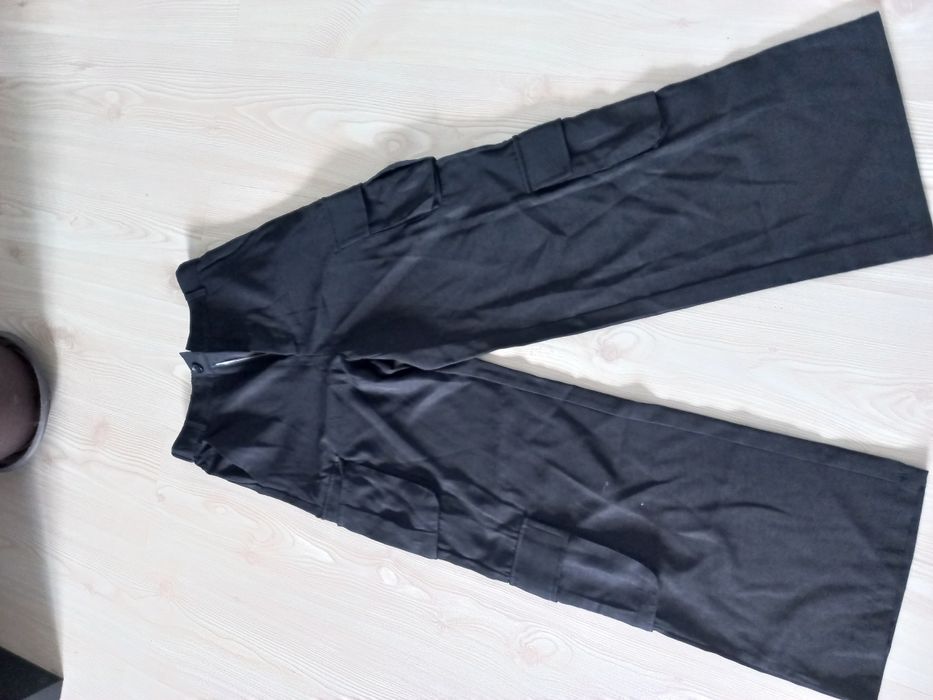 Pantaloni largi cargo fete 146 cm