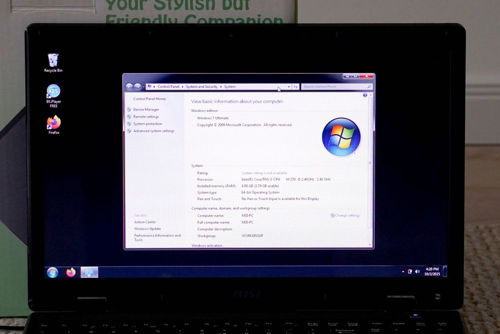 Laptop MSI model CR620 pentru piese