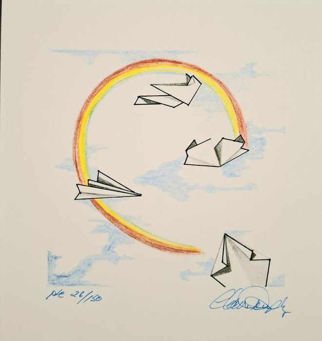 3 Litografii semnate Claire Richmond Dunphy 15x15