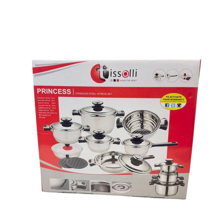 Комплект съдове за готвене Tissolli 16 PC Princess