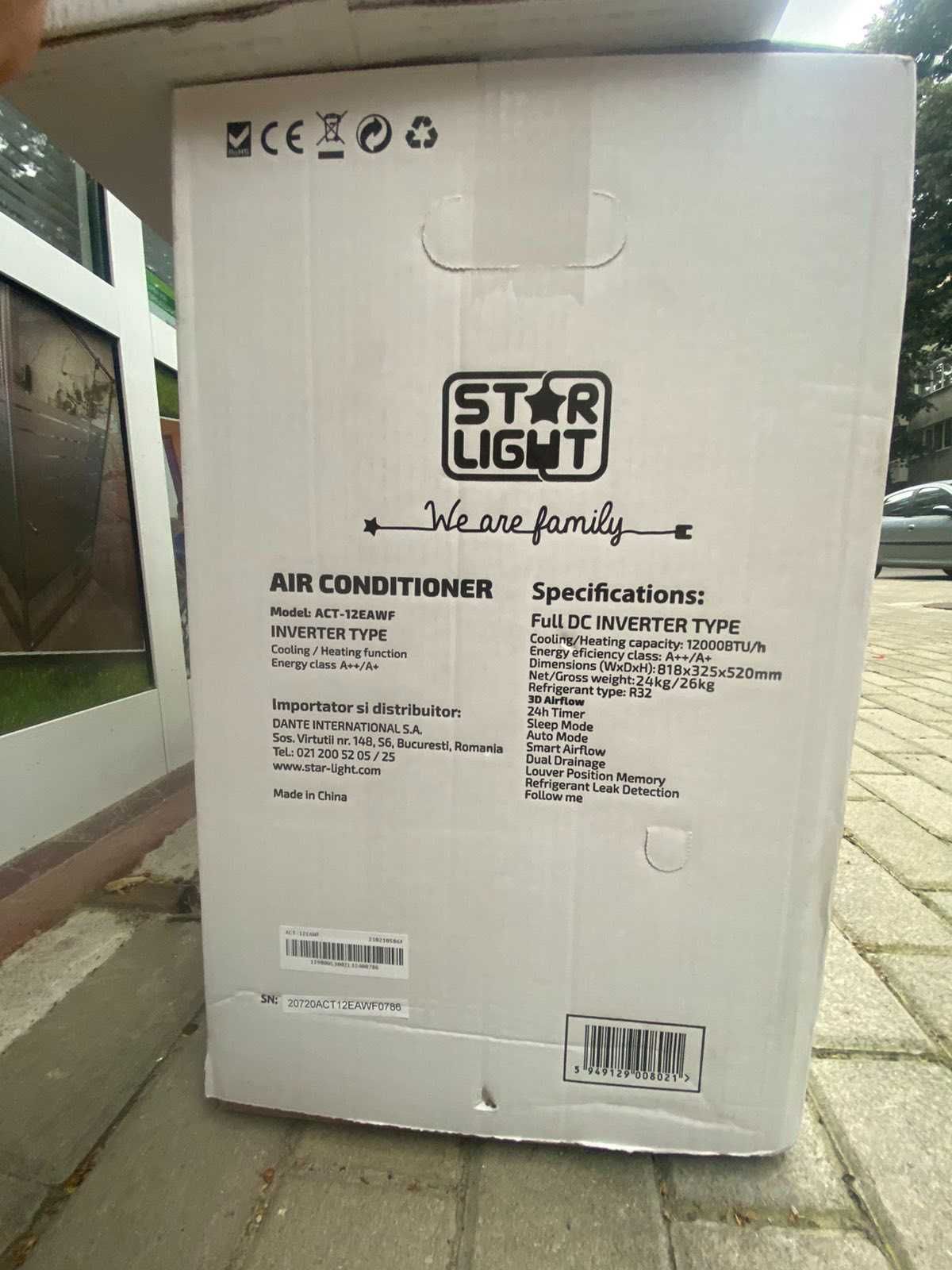 Климатик Star-Light ACT-24WIFI, Control WiFi, 3D Inverter, 24000 BTU