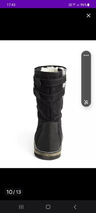 Сапоги унты замшевые зимние