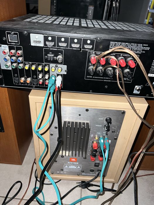 Усилвател тонколони и активен субуфер Yamaha JBL