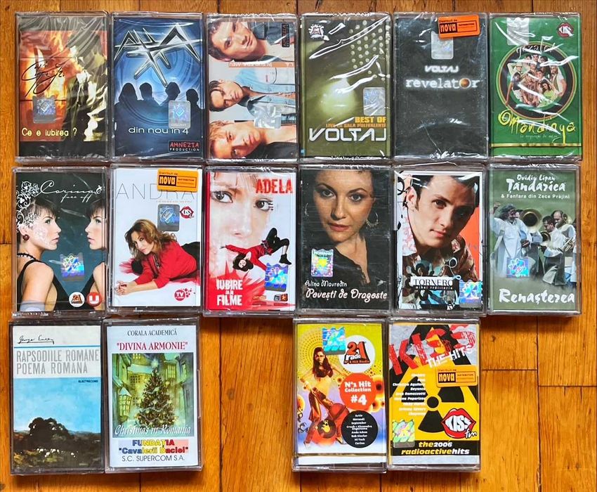 Casete RO sigilate: Papa Jr., Axxa, Voltaj, Evora, Iglesias, Shakira..