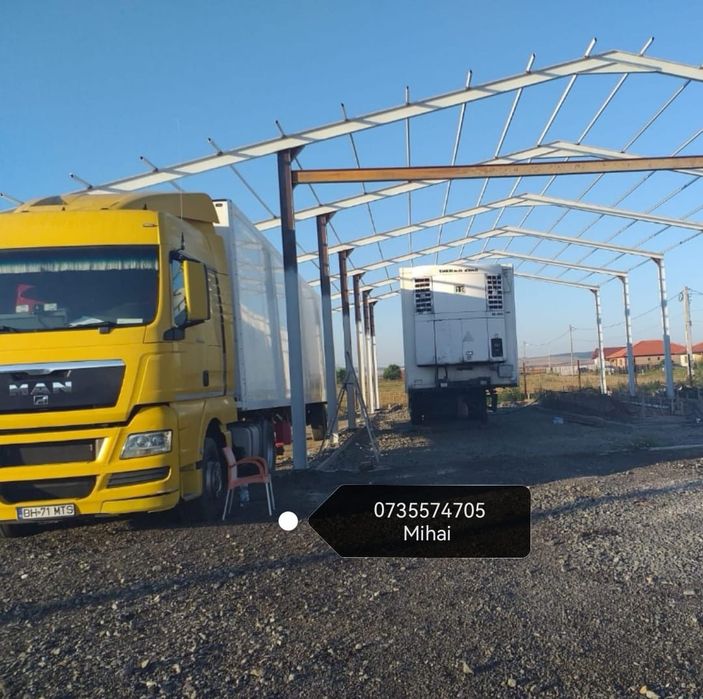 Vand hala pe structura metalica destinata pentru servicie auto,stație