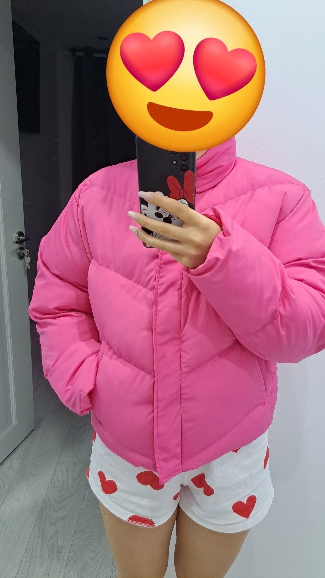 Geaca dama roz noua