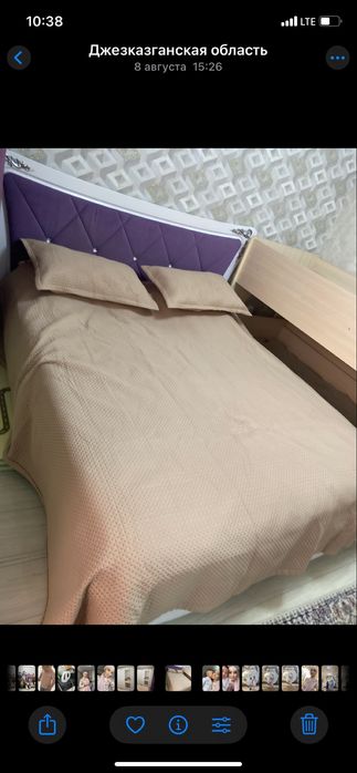 Спальный сатылады таза ұсталған размер 160/180, матрас новый. Расср.ба