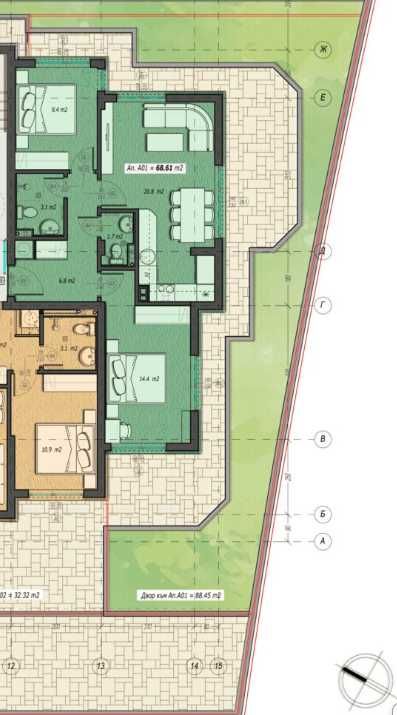 Продава се Тристаен апартамент в София, Малинова долина - 80 кв.м за 1996 €/кв.м - Снимка #2