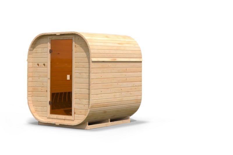 Външна сауна Quadro от Karibu, немско качество, стил и релакс