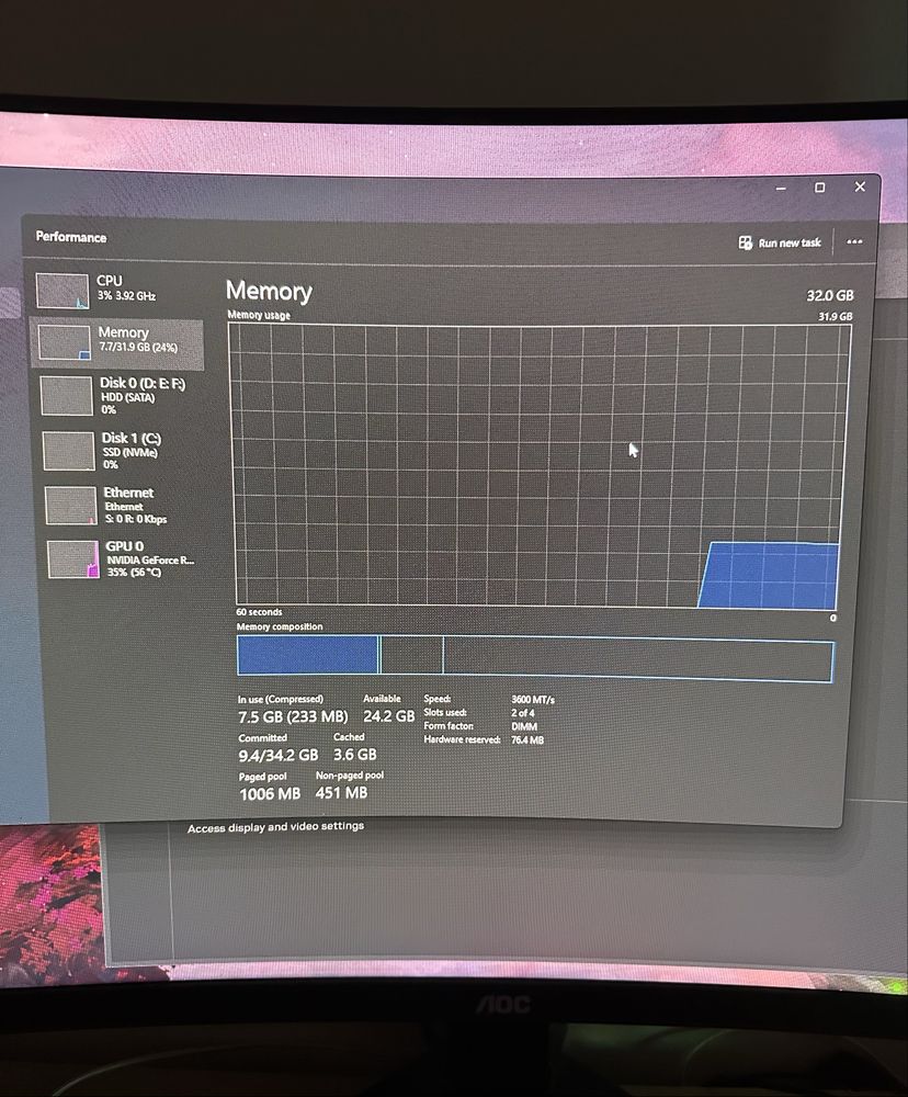 PC Gaming Geforce RTX 3060TI, Ryzen 5 5600X + Monitor 240hz