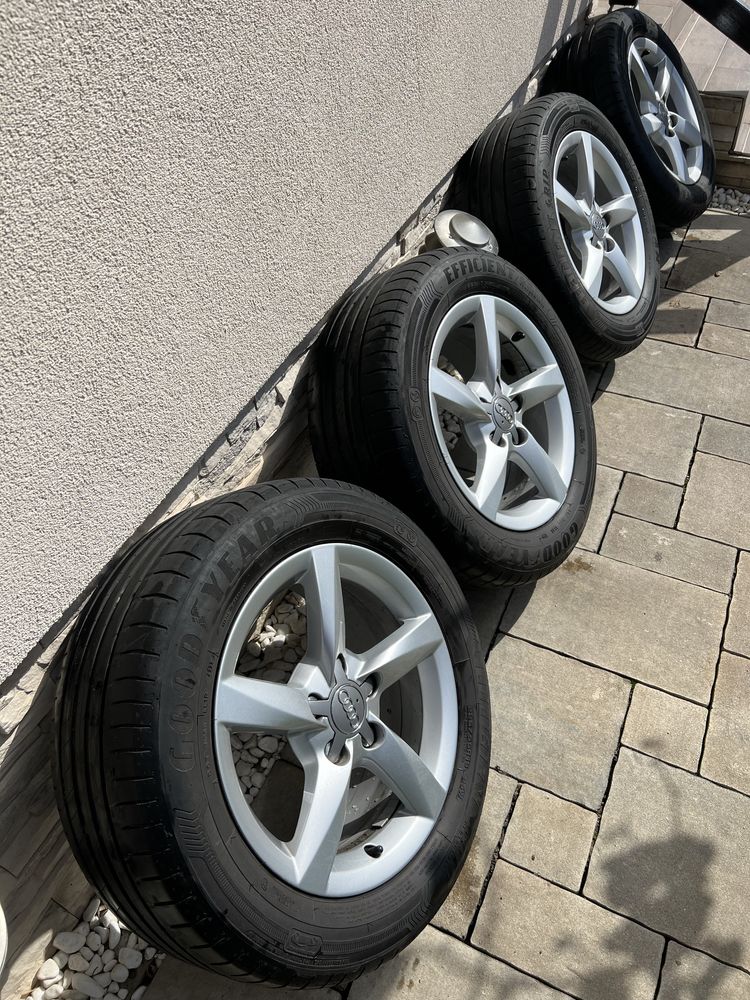 Jante Audi A4 Originale R16 cu Anvelope vară Goodyear