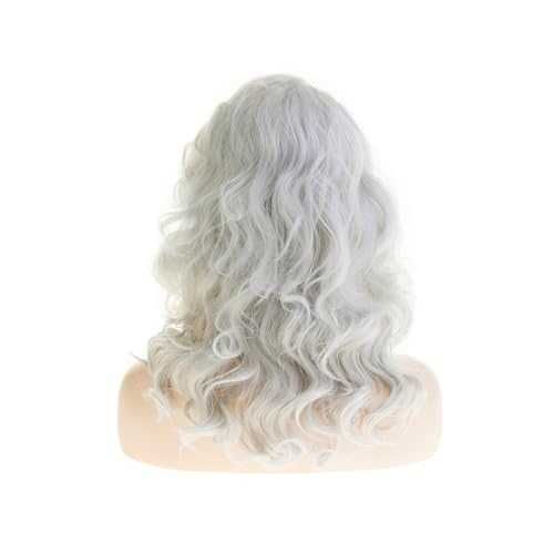 Нова коса Вълниста сива перука за парти косплей естествен вид комфорт