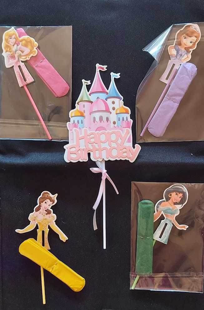 *Topper decoratiuni tort castele si printese Disney_diverse modele