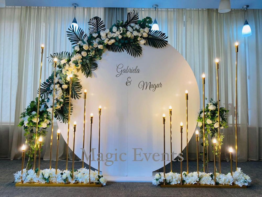 Panou floral / decoratiuni / baloane / fum greu / nunta- botez