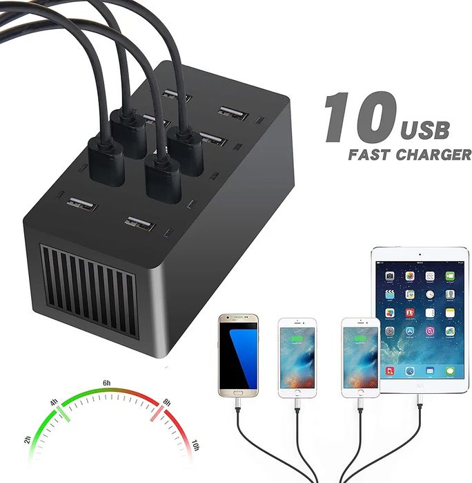HUB USB 10 ports - fast charging - for iPhone, Samsung, etc
