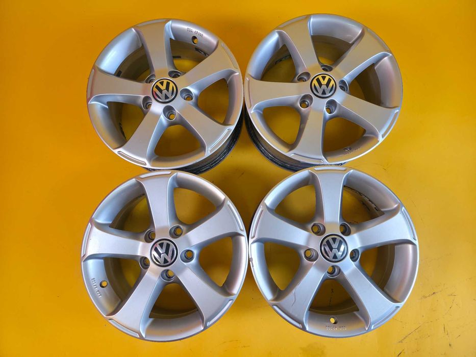 4 Jante Aliaj 5x112 15'' OEM VW Golf 5 6 Touran Caddy 6.5J ET 50