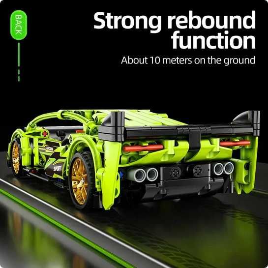 Masina ToylinX Lamborghini Pull Back joc construit tip lego 452 piese