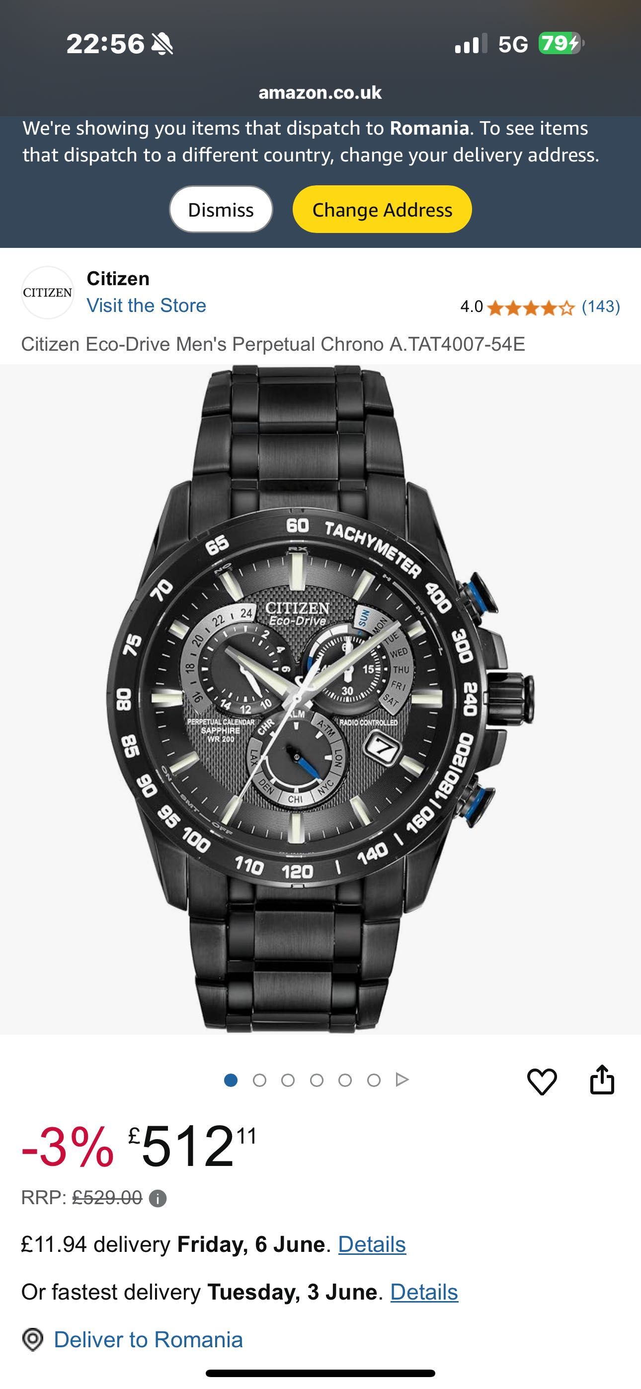 Ceas Citizen Eco-Drive Radio Controlled , Safir