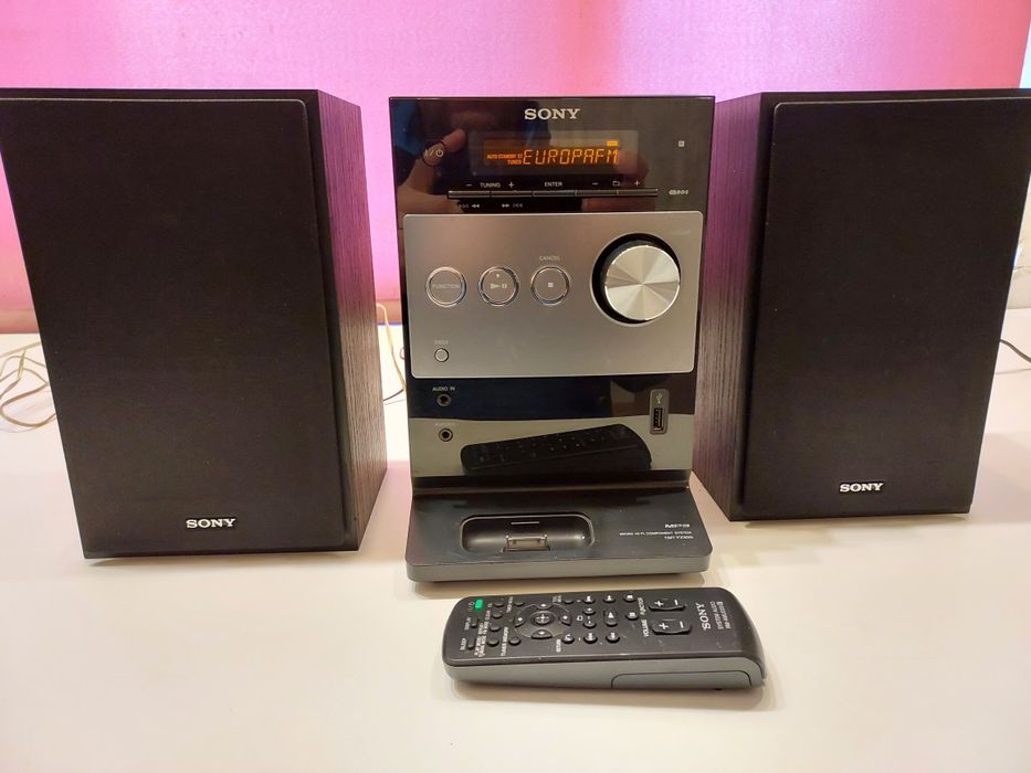 Sistem Sony CMT-FX300i. CD, MP3, RDS, telecomandă. Perfect funcțional.