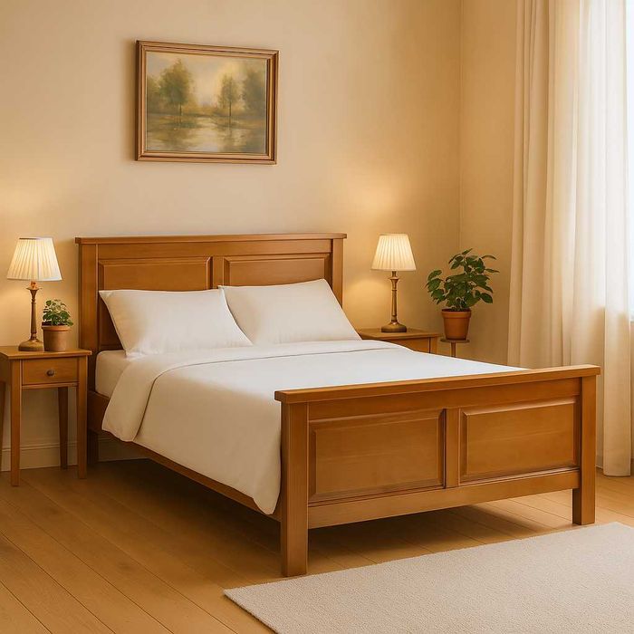 Pat lemn masiv de fag Marius, 180x200 cm