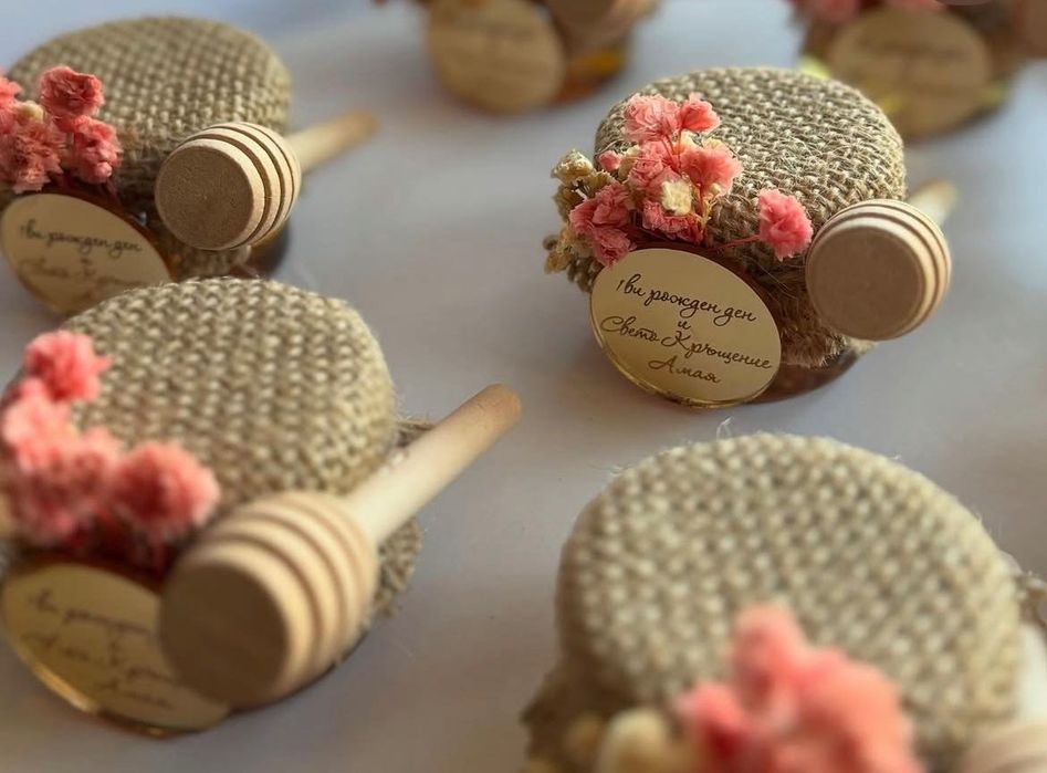 Подаръци за гости- сватба, погача, кръщене, рожден ден, бал