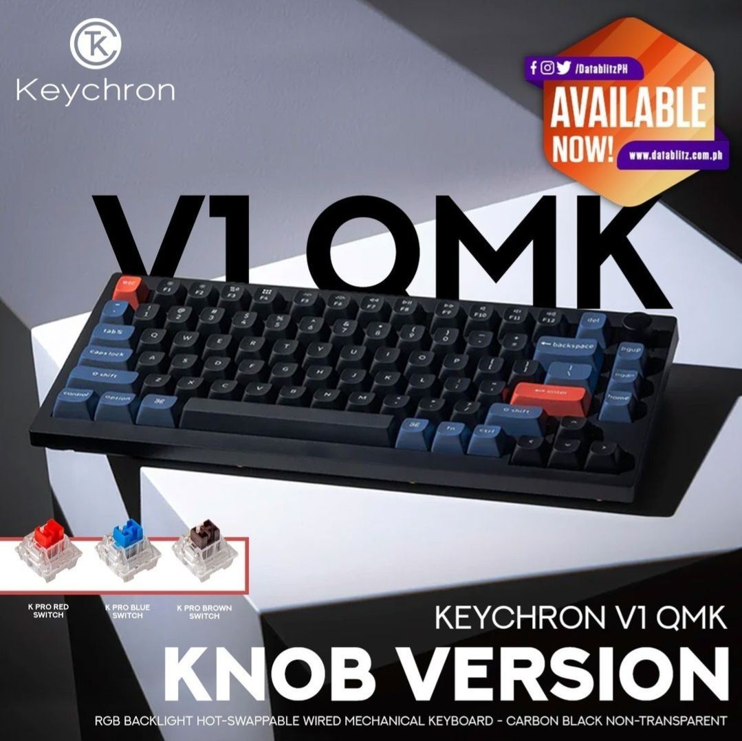 KEYCHRON V1 RGB RU/ENG Механическая Клавиатура (свитчи RED)