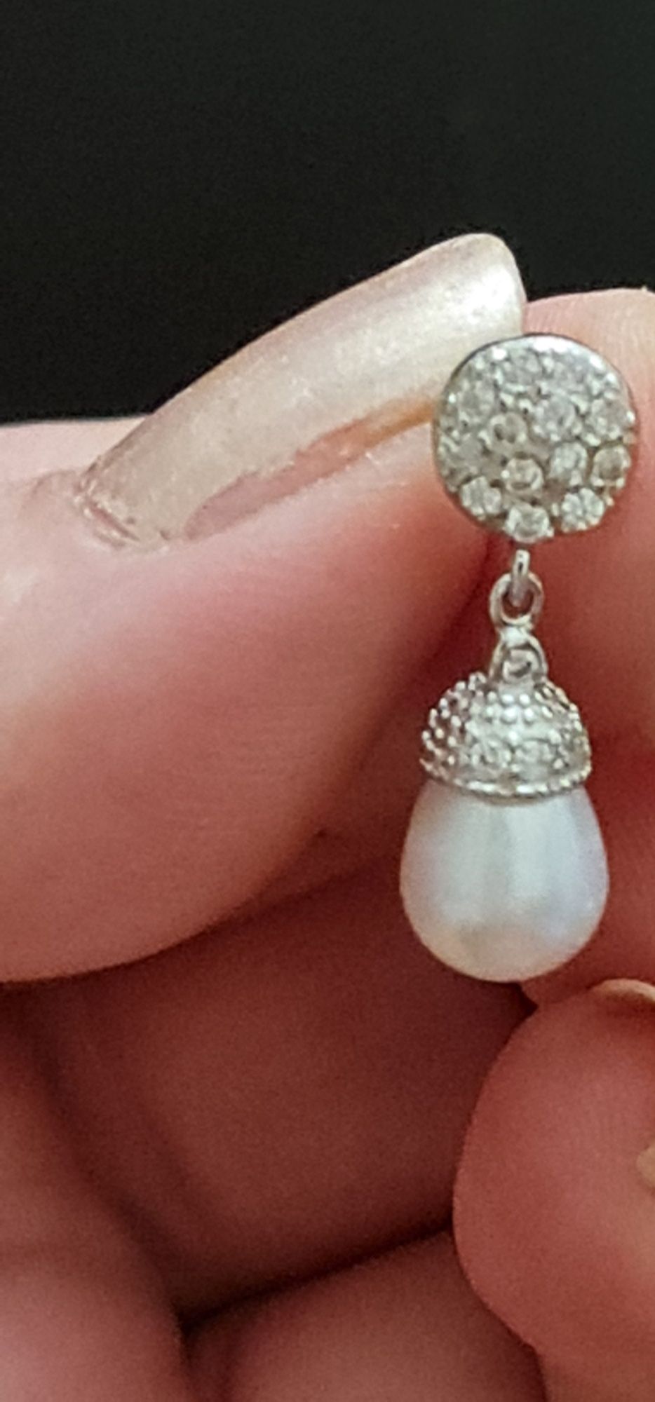 Нежни уникални обеци от естествени перли и сребро
