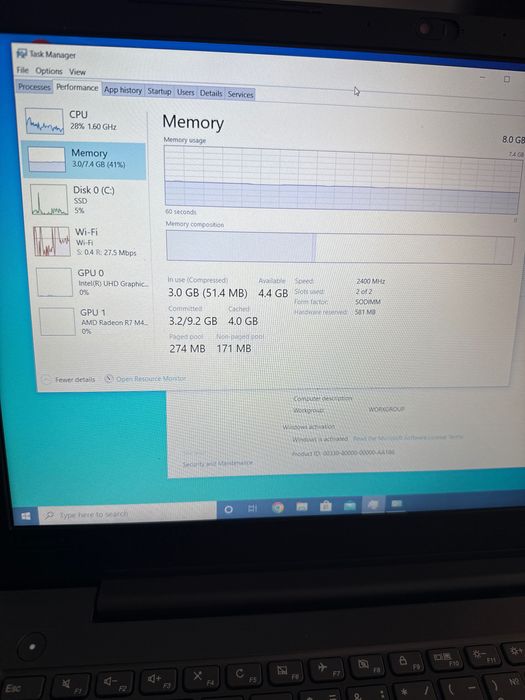 Лаптоп Lenovo V330-15IKB Graphite