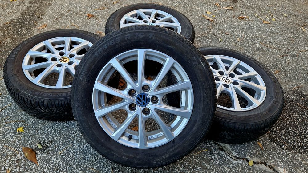 VW 15 5х100 лети джанти Фолксваген Шкода Сеат. 185/65/15 зимни. 5x100
