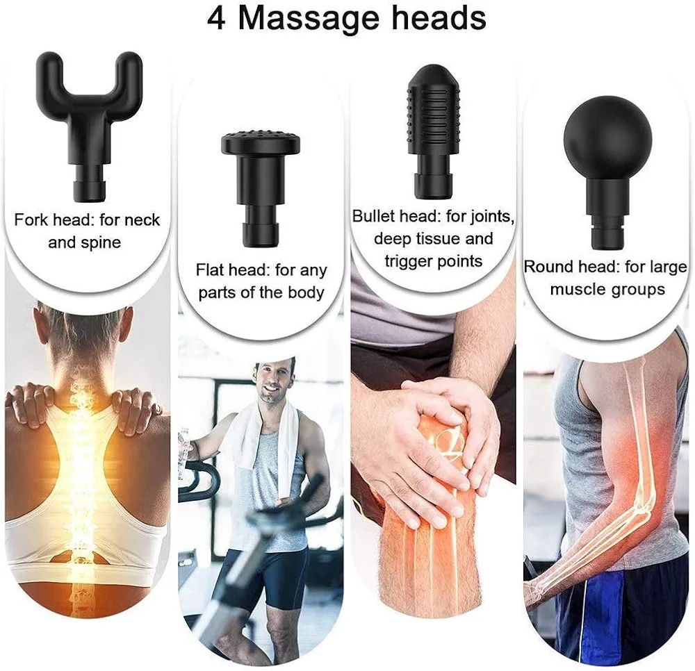 Мускулен масажор Fascial Gun HF-280, 6 скорости, Масажен пистолет