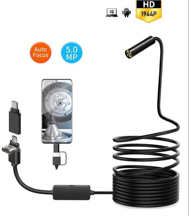 Ендоскоп камера Inskam 108A Автоматичен фокус 5MP HARD 1944P IP67
