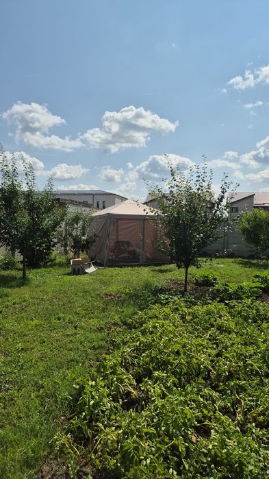 Pavilion patrat, cadru otel, 3 x 3 m