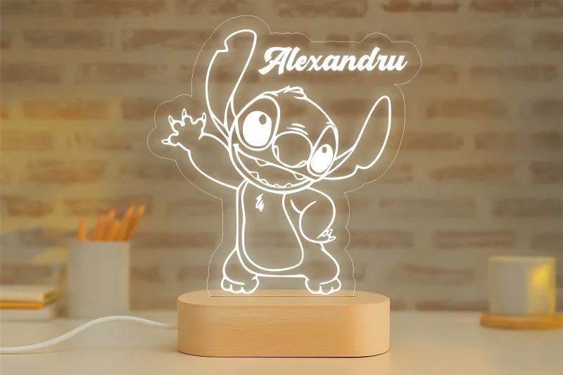 Lampa LED 3D Stitch – 229 lei – Livrare Gratuită